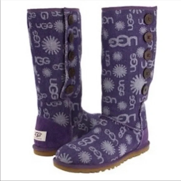 新品　未使用　UGG Lo Pro Denim Jacquard ボタンブーツ UGG | Shoes | Ugg Lo Pro Purple Denim Jacquard Boots | Poshmark